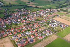 Aerial view of District Rönshausen in Eichenzell in the state Hesse, Germany