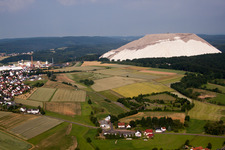 Site of the mining stockpile for potash and salt production in the district Dorfborn in Neuhof in the state Hesse