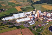 Aerial view of K+S Minerals and Agriculture GmbH, plant Neuhof-Ellers in the district Ellers in Neuhof in the state Hesse, Germany