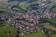 Village view in the district Hauswurz in Neuhof in the state Hesse, Germany