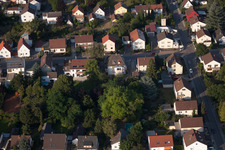 District Dannstadt in Dannstadt-Schauernheim in the state Rhineland-Palatinate, Germany seen from above