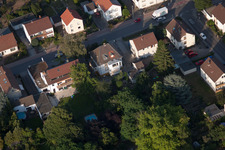 District Dannstadt in Dannstadt-Schauernheim in the state Rhineland-Palatinate, Germany seen from a drone