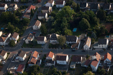 District Dannstadt in Dannstadt-Schauernheim in the state Rhineland-Palatinate, Germany viewn from the air