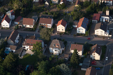 District Dannstadt in Dannstadt-Schauernheim in the state Rhineland-Palatinate, Germany from a drone