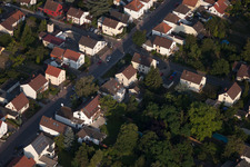 District Dannstadt in Dannstadt-Schauernheim in the state Rhineland-Palatinate, Germany from the plane