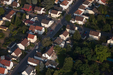Bird's eye view of District Dannstadt in Dannstadt-Schauernheim in the state Rhineland-Palatinate, Germany