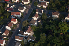 Drone image of District Dannstadt in Dannstadt-Schauernheim in the state Rhineland-Palatinate, Germany