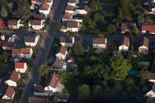 District Dannstadt in Dannstadt-Schauernheim in the state Rhineland-Palatinate, Germany from a drone