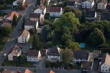 District Dannstadt in Dannstadt-Schauernheim in the state Rhineland-Palatinate, Germany seen from above