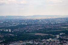 District Edigheim in Ludwigshafen am Rhein in the state Rhineland-Palatinate, Germany seen from above