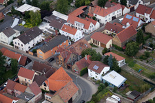 Drone recording of District Bobenheim in Bobenheim-Roxheim in the state Rhineland-Palatinate, Germany