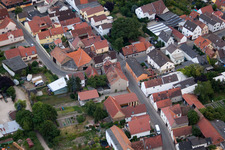 Aerial photograpy of District Bobenheim in Bobenheim-Roxheim in the state Rhineland-Palatinate, Germany