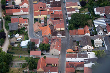 Bird's eye view of District Bobenheim in Bobenheim-Roxheim in the state Rhineland-Palatinate, Germany