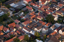 Drone recording of District Bobenheim in Bobenheim-Roxheim in the state Rhineland-Palatinate, Germany
