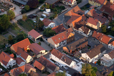 District Bobenheim in Bobenheim-Roxheim in the state Rhineland-Palatinate, Germany from the drone perspective