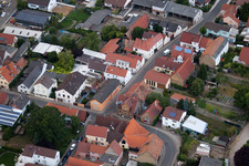 Bird's eye view of District Bobenheim in Bobenheim-Roxheim in the state Rhineland-Palatinate, Germany
