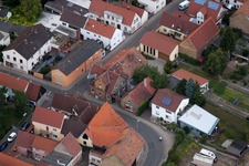District Bobenheim in Bobenheim-Roxheim in the state Rhineland-Palatinate, Germany viewn from the air