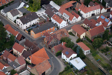Drone recording of District Bobenheim in Bobenheim-Roxheim in the state Rhineland-Palatinate, Germany