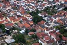 Aerial view of District Bobenheim in Bobenheim-Roxheim in the state Rhineland-Palatinate, Germany