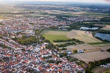 Drone image of District Roxheim in Bobenheim-Roxheim in the state Rhineland-Palatinate, Germany