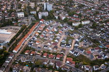 District Roxheim in Bobenheim-Roxheim in the state Rhineland-Palatinate, Germany from the drone perspective