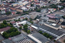 Aerial view of Albert-Frankenthal in Frankenthal in the state Rhineland-Palatinate, Germany
