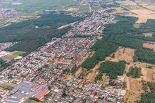 Aerial photograpy of City area with outside districts and inner city area in Maxdorf in the state Rhineland-Palatinate, Germany