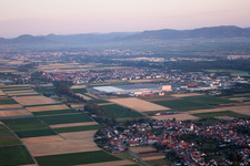 Interpark from the southeast in Offenbach an der Queich in the state Rhineland-Palatinate, Germany