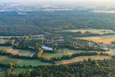 Aerial view of Holiday Park early morning in Haßloch in the state Rhineland-Palatinate, Germany