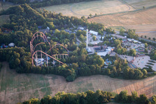 Aerial view of Holiday house plant of the park Holiday Park in Hassloch in the state Rhineland-Palatinate, Germany