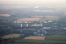 Oblique view of District Friesenheim in Ludwigshafen am Rhein in the state Rhineland-Palatinate, Germany