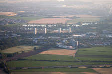 District Friesenheim in Ludwigshafen am Rhein in the state Rhineland-Palatinate, Germany from above