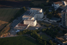 District Oggersheim in Ludwigshafen am Rhein in the state Rhineland-Palatinate, Germany from the plane
