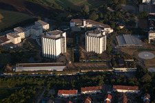 District Oggersheim in Ludwigshafen am Rhein in the state Rhineland-Palatinate, Germany from a drone