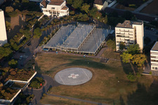 District Oggersheim in Ludwigshafen am Rhein in the state Rhineland-Palatinate, Germany from above