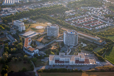 Hospital grounds of the Clinic BG Klinik Ludwigshafen in Ludwigshafen am Rhein in the state Rhineland-Palatinate from a drone
