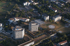 BG Clinic in the district Oggersheim in Ludwigshafen am Rhein in the state Rhineland-Palatinate, Germany from above