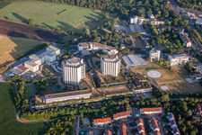 Aerial photograpy of Hospital grounds of the Clinic BG Klinik Ludwigshafen in Ludwigshafen am Rhein in the state Rhineland-Palatinate
