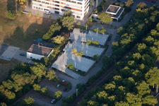 BG Clinic in the district Oggersheim in Ludwigshafen am Rhein in the state Rhineland-Palatinate, Germany viewn from the air