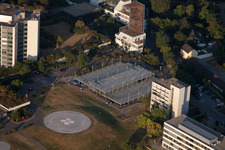 Drone recording of BG Clinic in the district Oggersheim in Ludwigshafen am Rhein in the state Rhineland-Palatinate, Germany