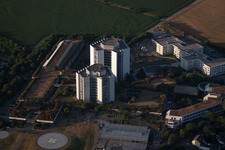 Bird's eye view of District Oggersheim in Ludwigshafen am Rhein in the state Rhineland-Palatinate, Germany