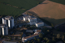 Drone recording of District Oggersheim in Ludwigshafen am Rhein in the state Rhineland-Palatinate, Germany