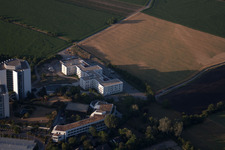 Drone image of District Oggersheim in Ludwigshafen am Rhein in the state Rhineland-Palatinate, Germany