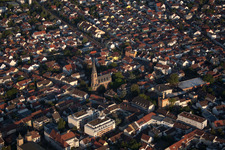 District Oggersheim in Ludwigshafen am Rhein in the state Rhineland-Palatinate, Germany from a drone