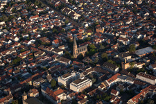 District Oggersheim in Ludwigshafen am Rhein in the state Rhineland-Palatinate, Germany seen from a drone