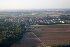 District Maudach in Ludwigshafen am Rhein in the state Rhineland-Palatinate, Germany seen from above