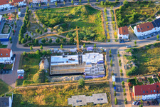 Construction site on Einzkeimer Straße in Mutterstadt in the state Rhineland-Palatinate, Germany