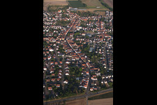 Town View of the streets and houses of the residential areas in Boehl-Iggelheim in the state Rhineland-Palatinate out of the air