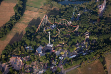The Holiday Park with various rollercoasters in Hassloch in the state of Rhineland-Palatinate