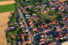 Aerial view of Altsheimer Way in Ottersheim bei Landau in the state Rhineland-Palatinate, Germany
